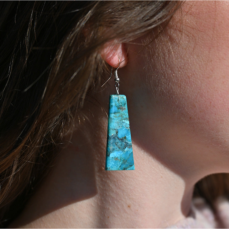 The Brynn Turquoise Slab Earrings