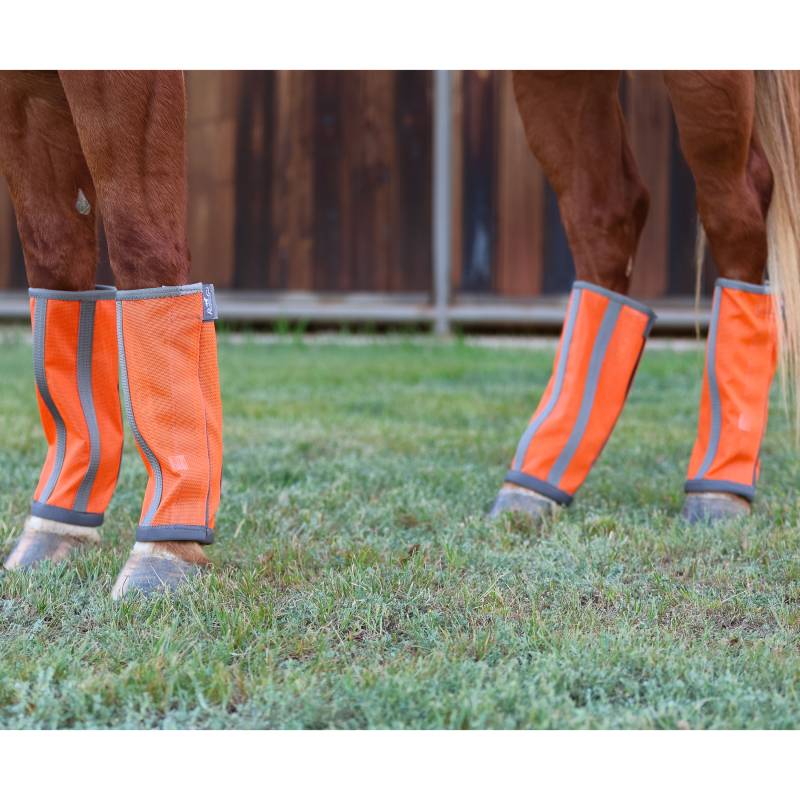 Professional's Choice Deluxe Fly Boots (4 Pack)- Orange