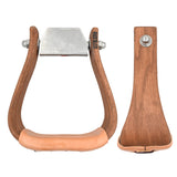Nettles 3" "The Chisholm" All Purpose Wooden Stirrups w/ Leveler- Oiled Gunstock Stain