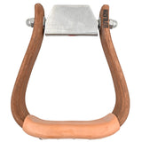 Nettles 3" "The Chisholm" All Purpose Wooden Stirrups w/ Leveler- Oiled Gunstock Stain