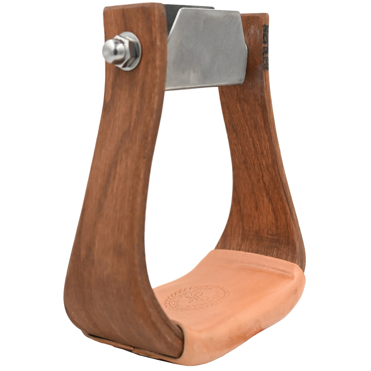 Nettles 3" "The Chisholm" All Purpose Wooden Stirrups w/ Leveler- Oiled Gunstock Stain
