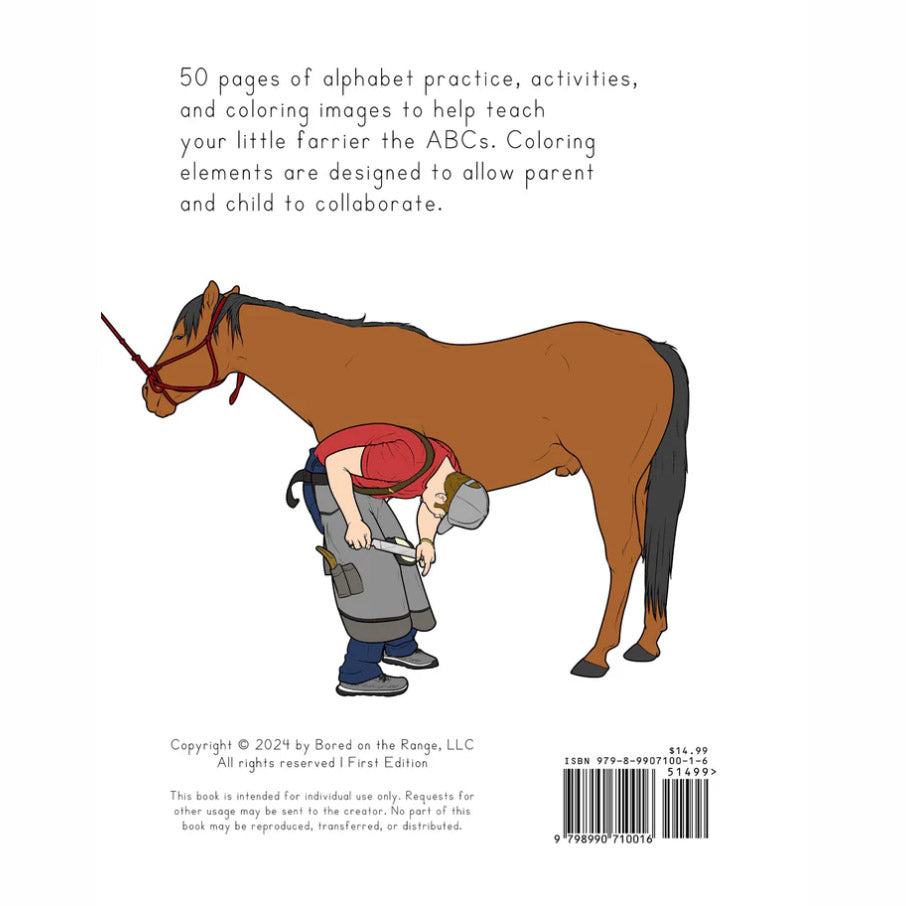 Bored on the Range Farrier: Pre-K & Kindergarten ABC Work Book