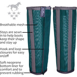 Professional's Choice Deluxe Fly Boots (4 Pack)- Emerald