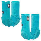 Classic Equine Flexion by Legacy Front and Hind Boots Combo Pack- Aqua