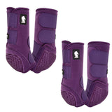 Classic Equine Flexion by Legacy Front and Hind Boots Combo Pack- Eggplant