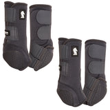 Classic Equine Flexion by Legacy Front and Hind Boots Combo Pack-Charcoal