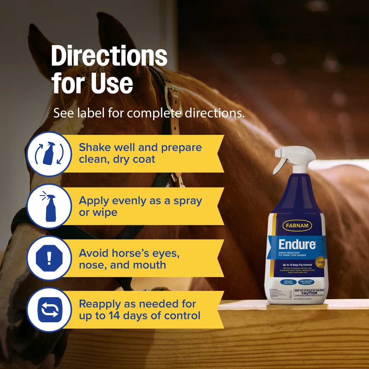 Farnam Endure Sweat-Resistant Fly Spray- 32oz.