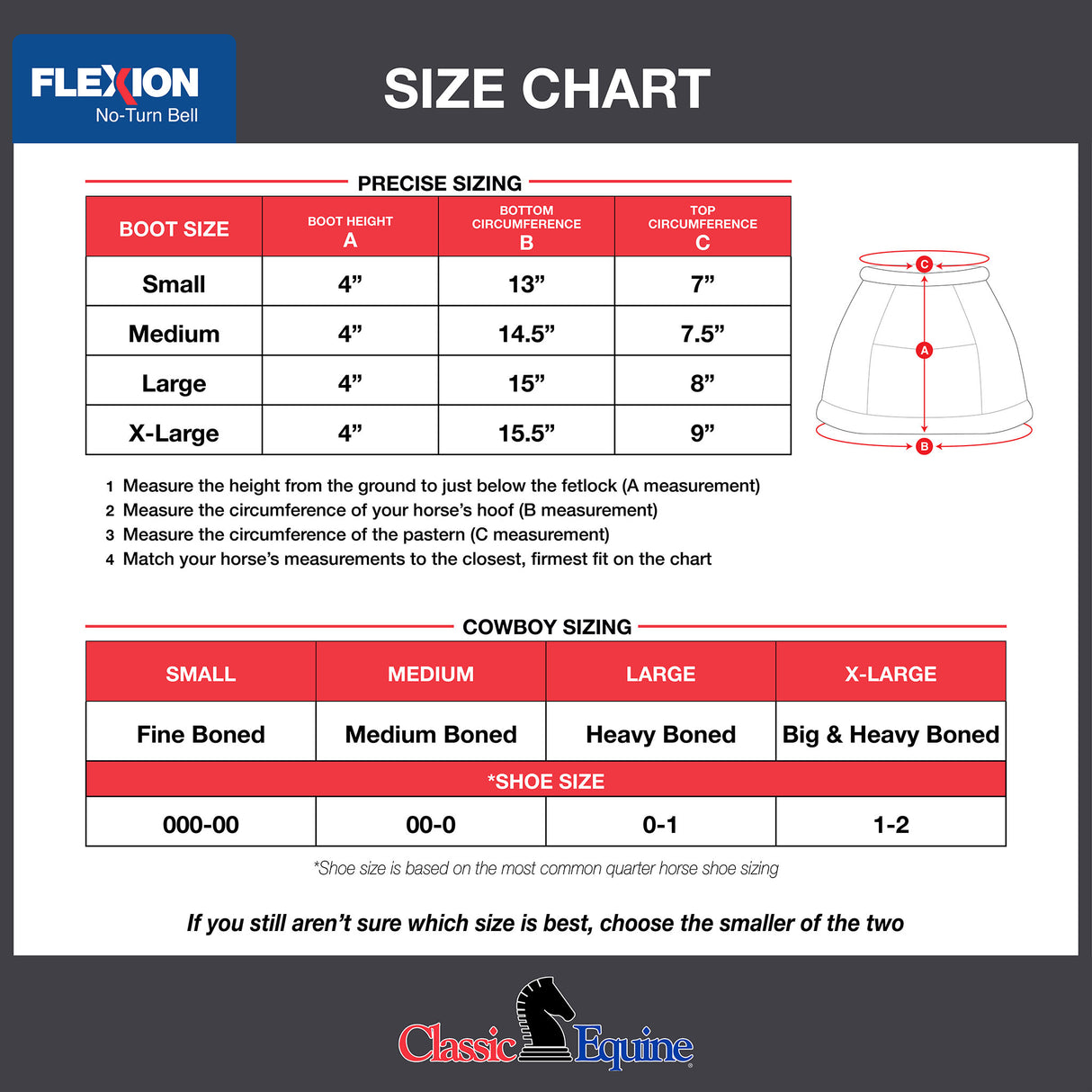 Classic Equine Flexion No-Turn Bell Boots- Black