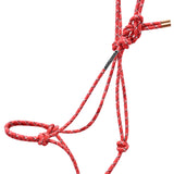 Double Diamond #100 Series Rope Halter- Red with Black & White Tracer