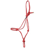 Double Diamond #100 Series Rope Halter- Red with Black & White Tracer