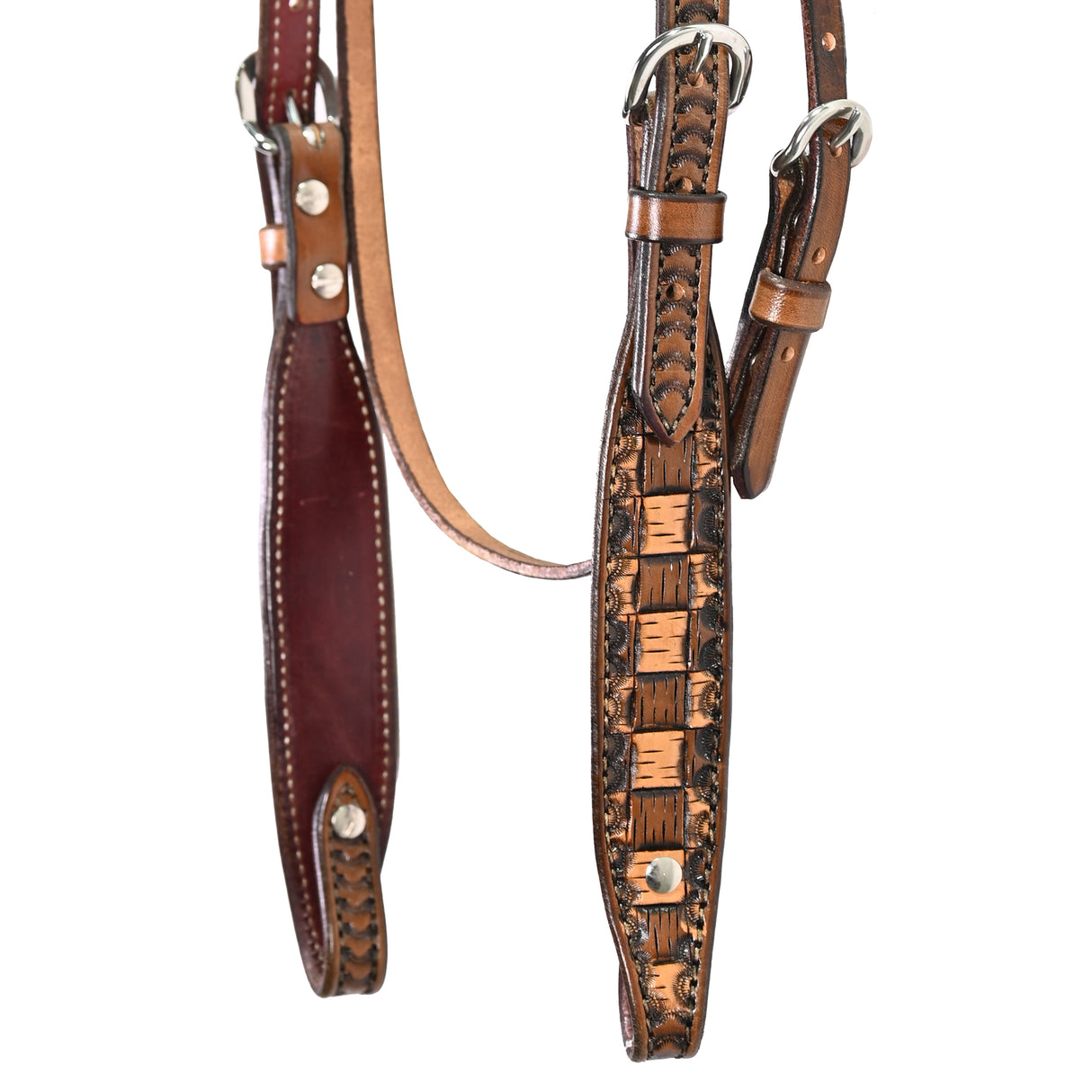 Scott Thomas Saddlery Vintage Checkerboard Browband Headstall
