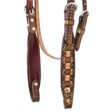 Scott Thomas Saddlery Vintage Checkerboard Browband Headstall