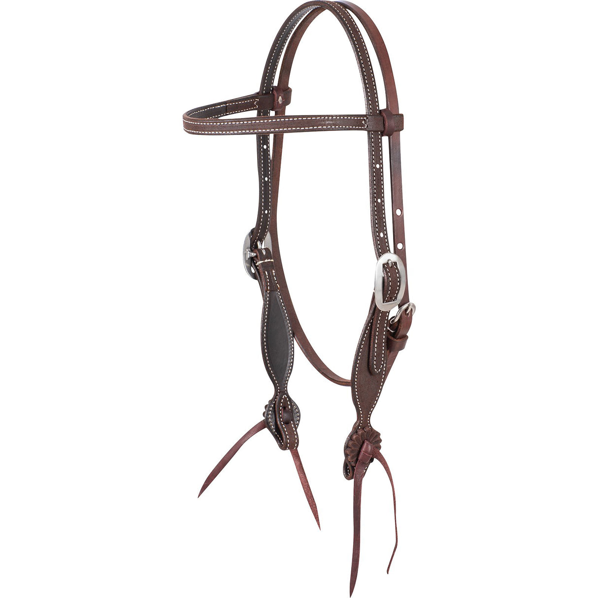 Martin Saddlery Chocolate Roughout Browband Headstall