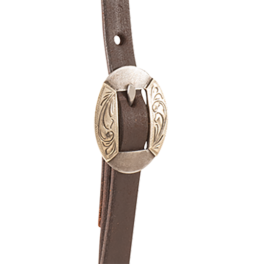 Martin Saddlery Chocolate Split Ear Headstall with Canyon Buckle