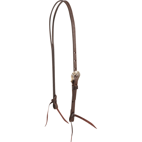 Martin Saddlery Ranahan Chocolate Roughout Split Ear Headstall With Cart Buckle & Bit Ties