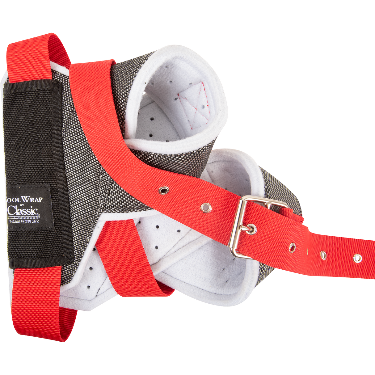 Classic Ropes Clear Vision Cool Wrap Horn Wrap- Grey with Red Strap
