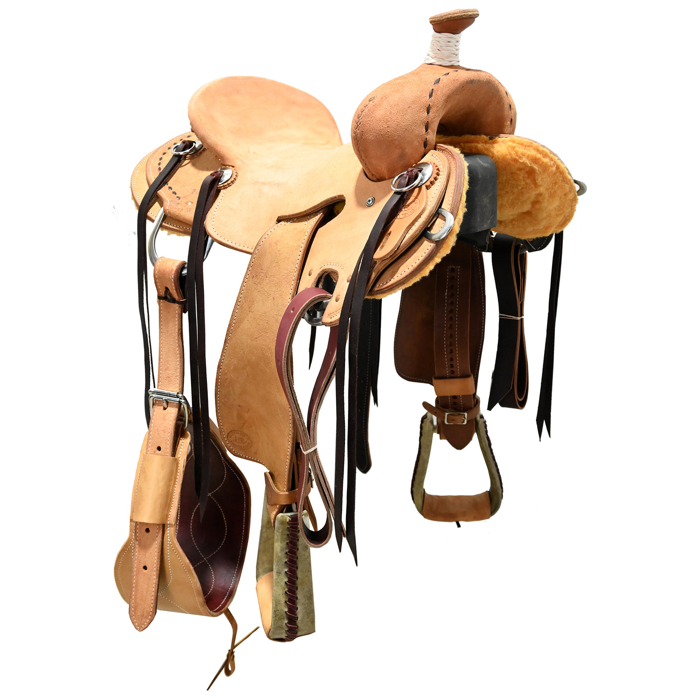 SOLD! New! 15" HR Custom Stripdown Ranch Saddle