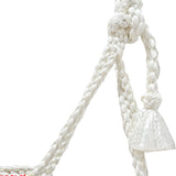 Professional's Choice White Braided Halter with Lead Rope- Red and Navy Stitching