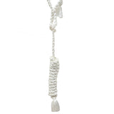 Professional's Choice White Braided Halter with Lead Rope- Red and Navy Stitching