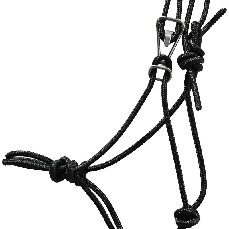 Professional's Choice Easy On Rope Halter with Lead Rope- Black