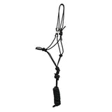 Professional's Choice Easy On Rope Halter with Lead Rope- Black