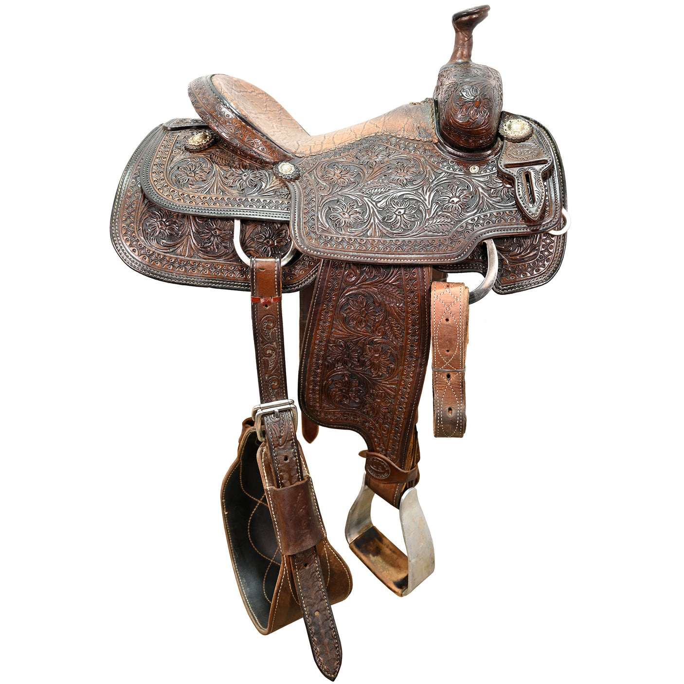 SOLD! Used 14.25" HR Custom Team Roping Saddle