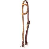 Scott Thomas Saddlery Natural Slip Ear Headstall with Card Suit Buckle