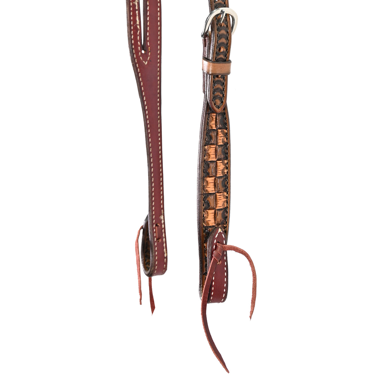 Scott Thomas Saddlery Vintage Checkerboard Split Ear Headstall