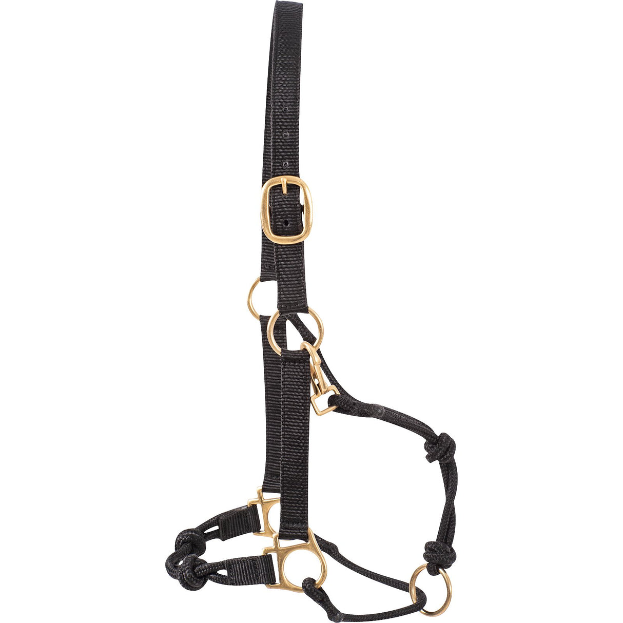 Cashel Nylon and Rope Hybrid Halter- Black