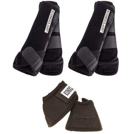 Iconoclast Complete Front, Hind and Bell Boot Combo Pack- Black