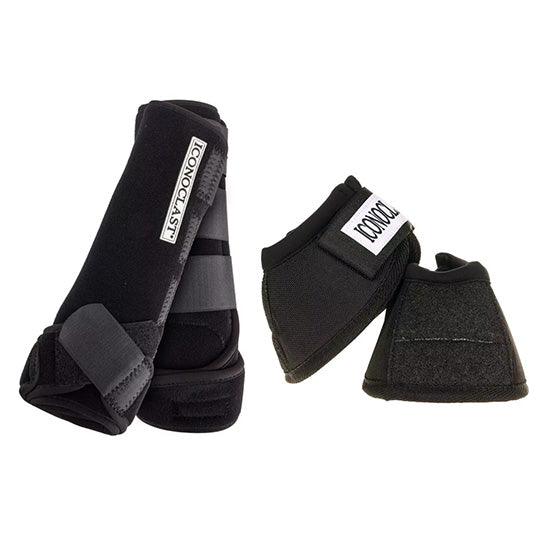 Iconoclast Front and Bell Boot Combo Pack- Black