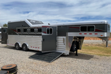 ARRIVING SOON! 2022 4 Star Trailer 5 Horse Reverse Load with Dressing Room, Oversized Rear Tack