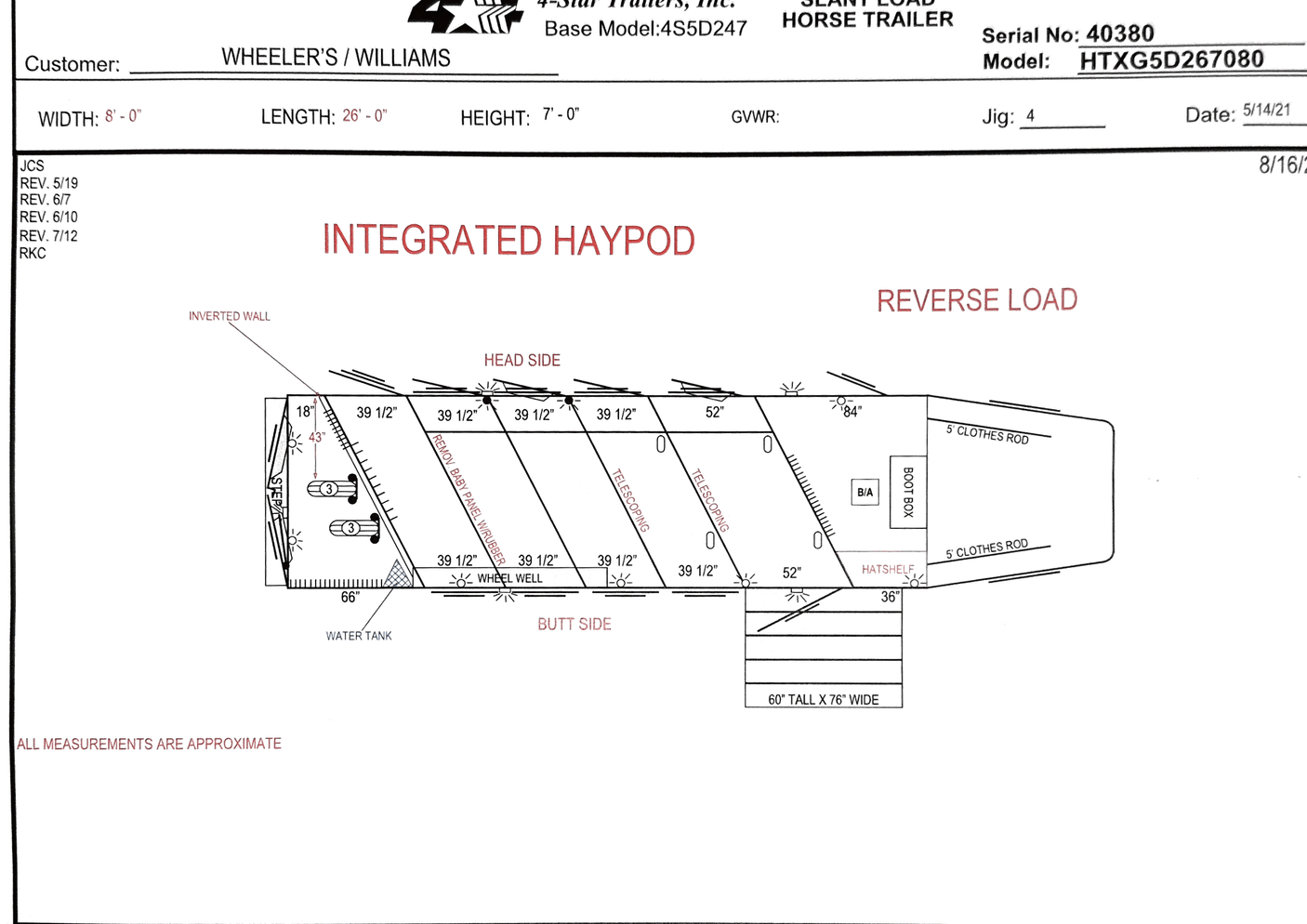 ARRIVING SOON! 2022 4 Star Trailer 5 Horse Reverse Load with Dressing Room, Oversized Rear Tack