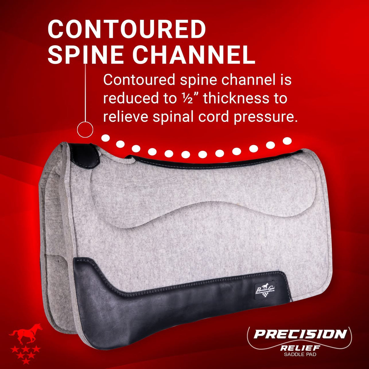 Professional's Choice Felt Precision Relief Barrel Saddle Pad- 29"x30"
