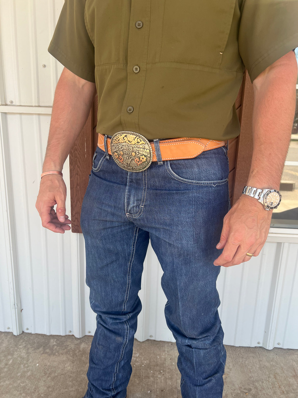 Coolhorse Leather 1 1/2" Slickout Gunslinger Belt, Handmade in Amarillo, TX