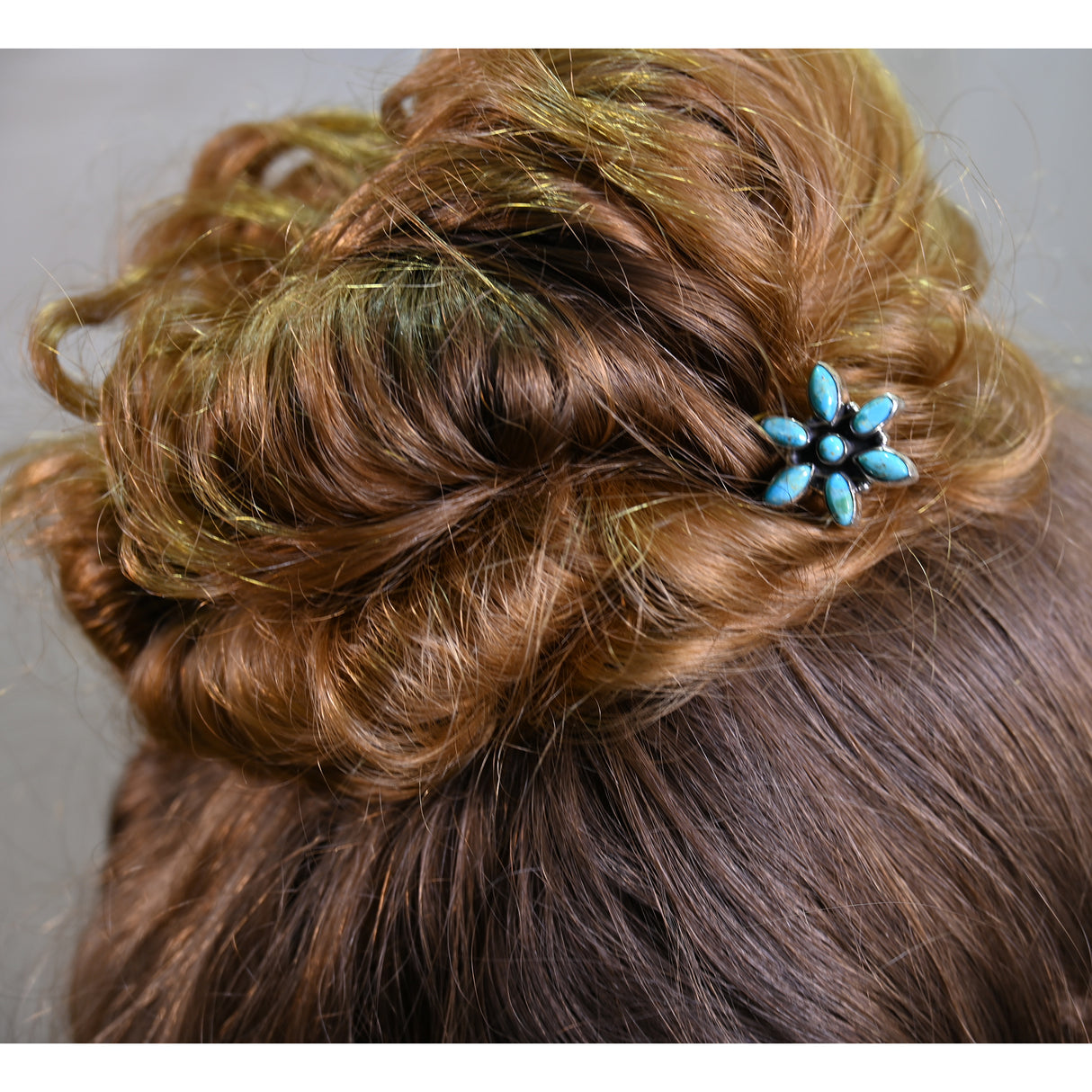 The Kiara Turquoise Flower Hair Pin