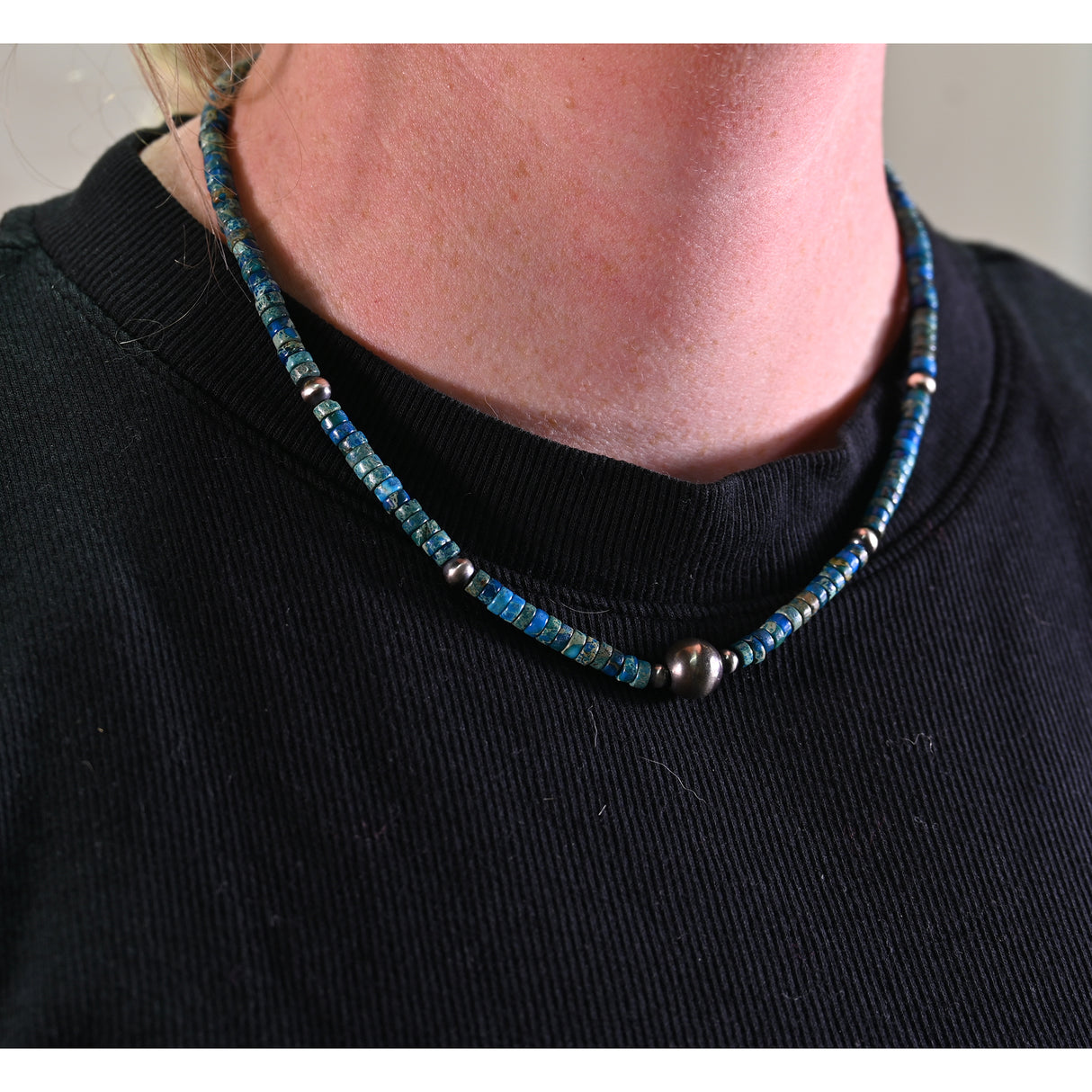 The Rylie Necklace with Azurite Stones