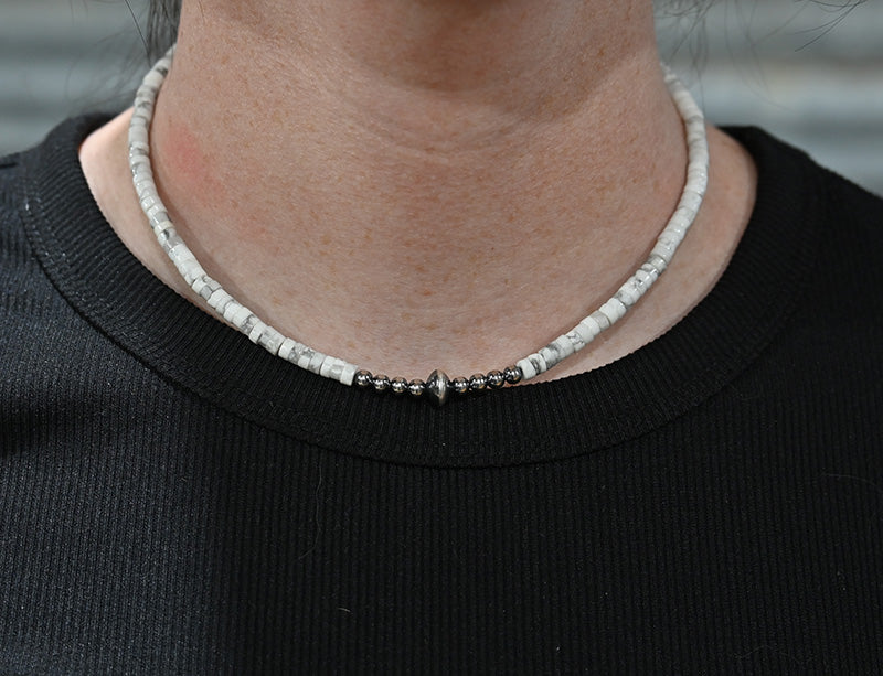 The Everly Adjustable Necklace White Buffalo-13"