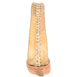 Jerry Beagley 3 1/2" Rawhide Covered Crooked Roper Stirrups