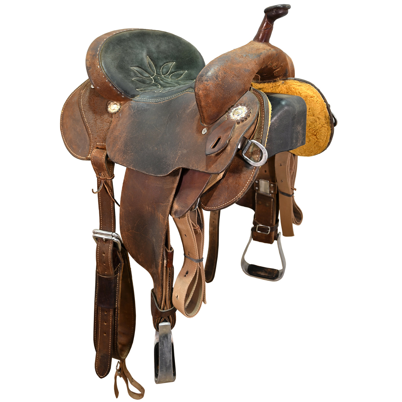 SOLD! Used 14" Double J Lynn McKenzie Nueva Barrel Racing Saddle