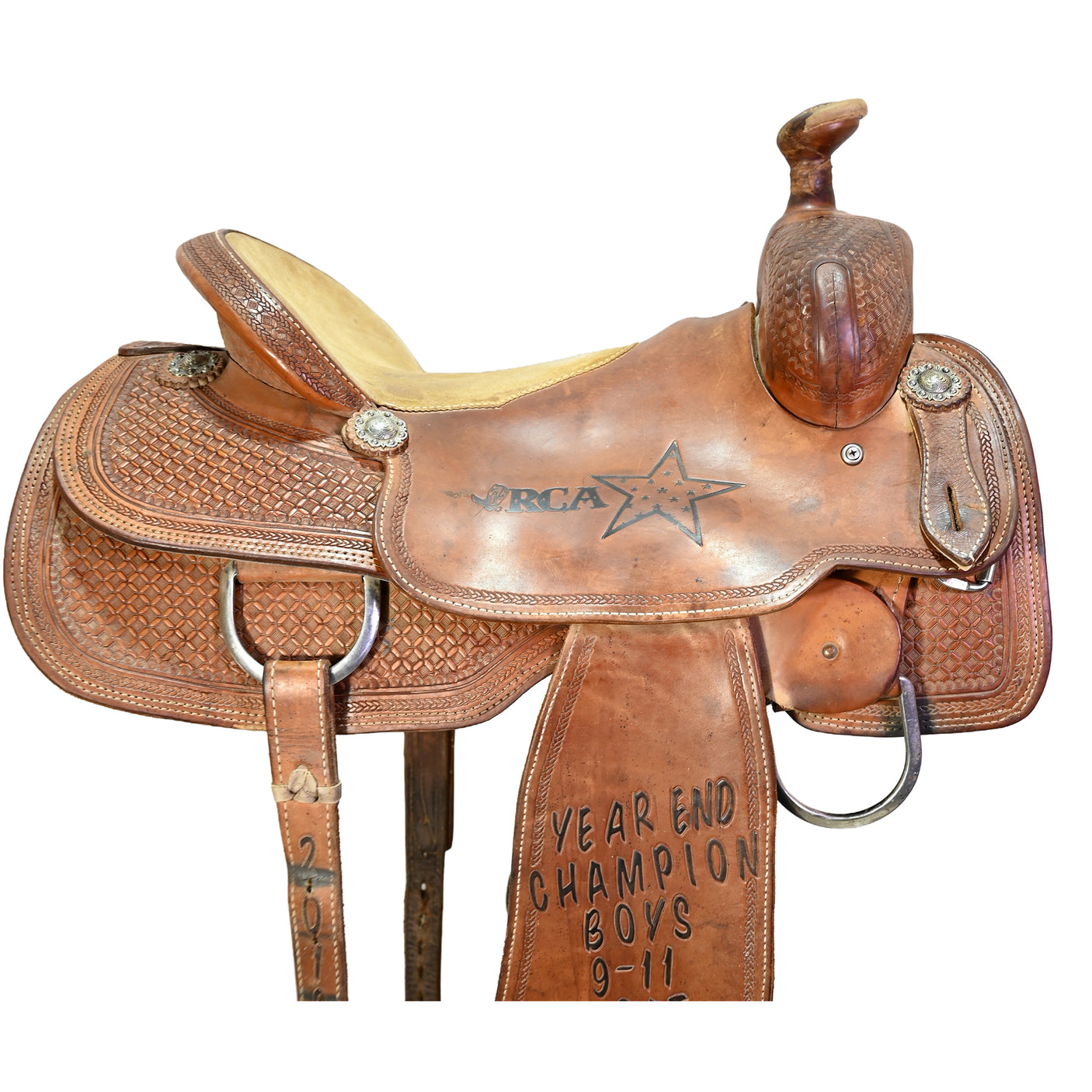 Used 16" HF&C Panhandle Series Trophy Team Roping Saddle