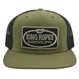 King Ropes Cap in Olive with Black Mesh and Black Patch