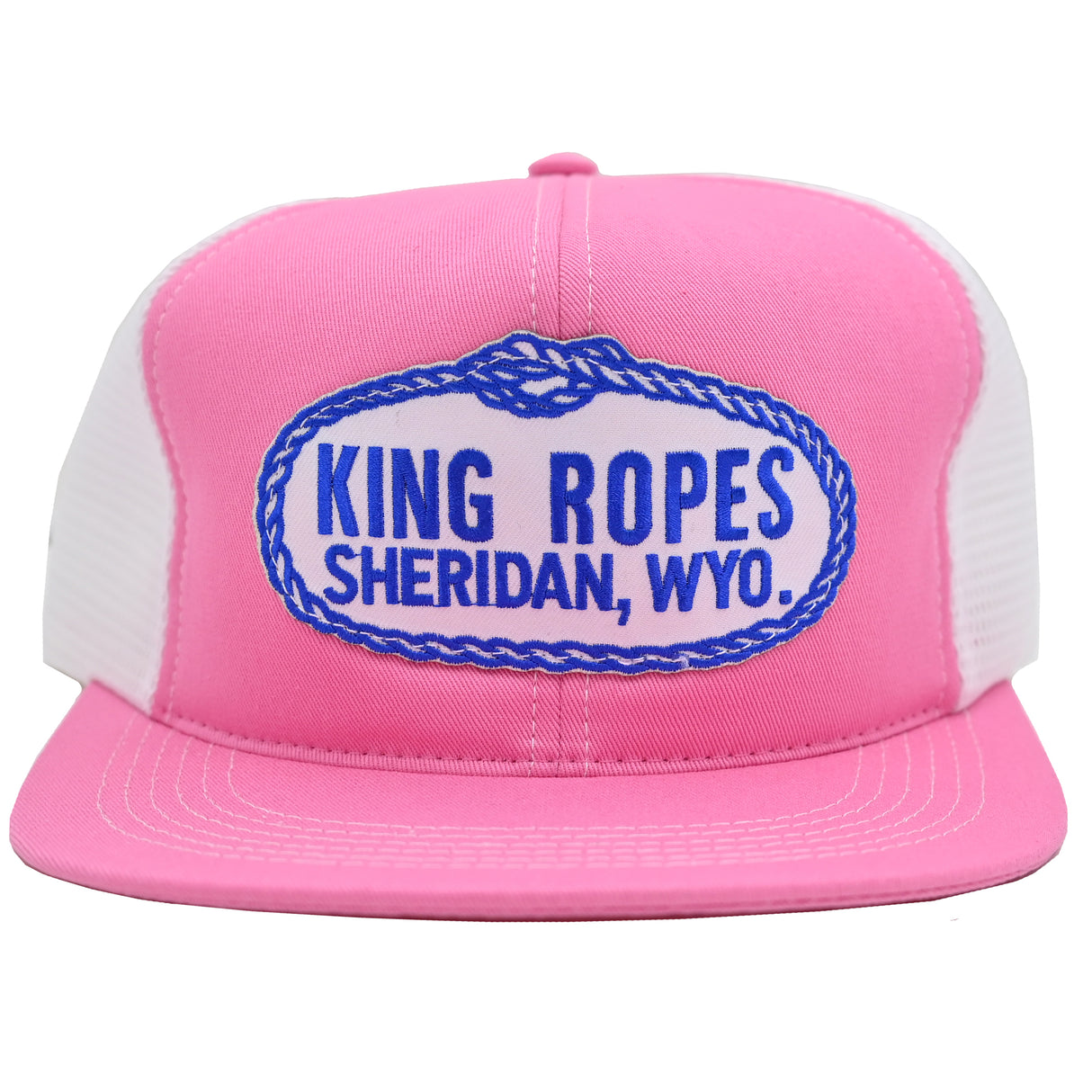 King Ropes Pink and White Mesh Trucker Cap