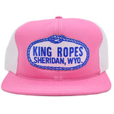 King Ropes Pink and White Mesh Trucker Cap