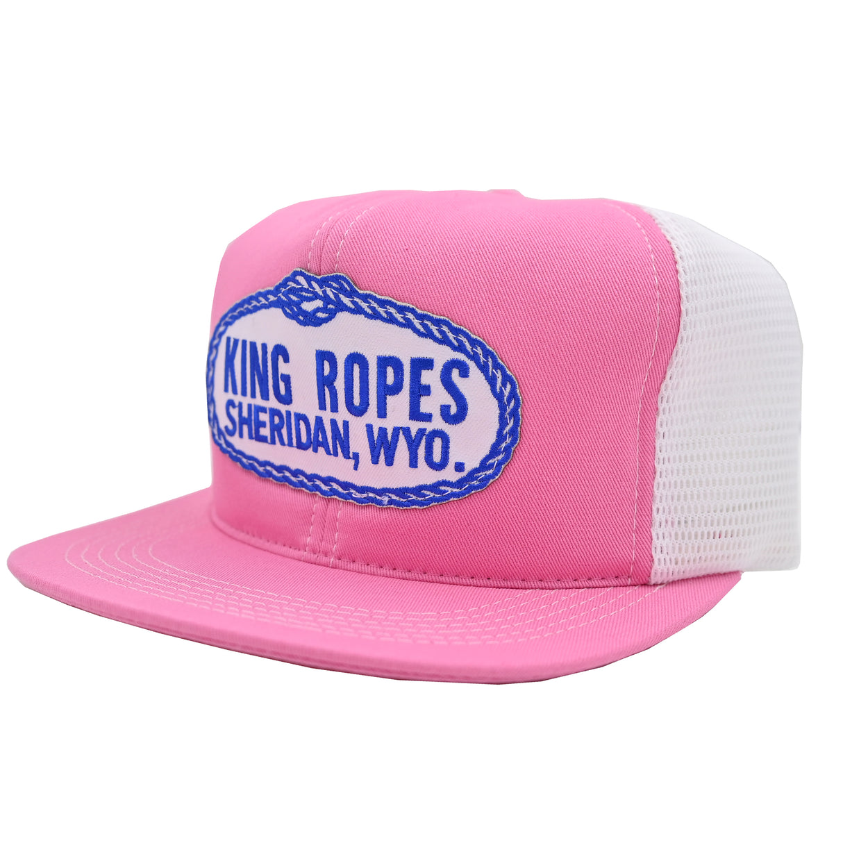 King Ropes Pink and White Mesh Trucker Cap