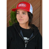 King Ropes Red Cap with White Mesh