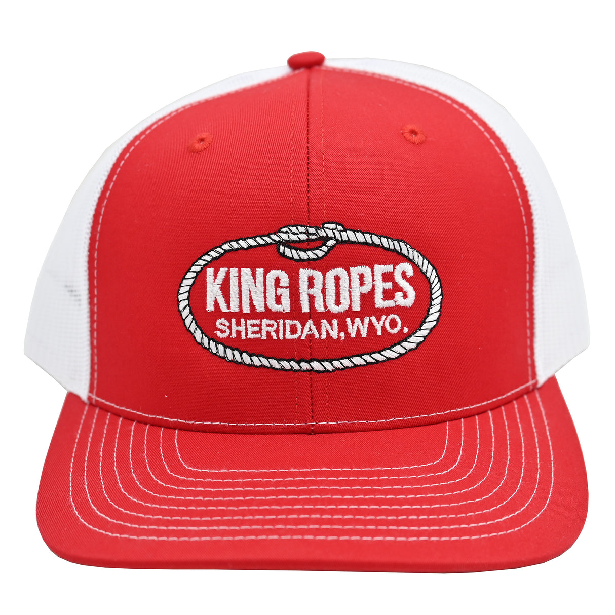 King Ropes Red Cap with White Mesh