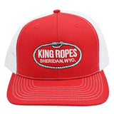 King Ropes Red Cap with White Mesh