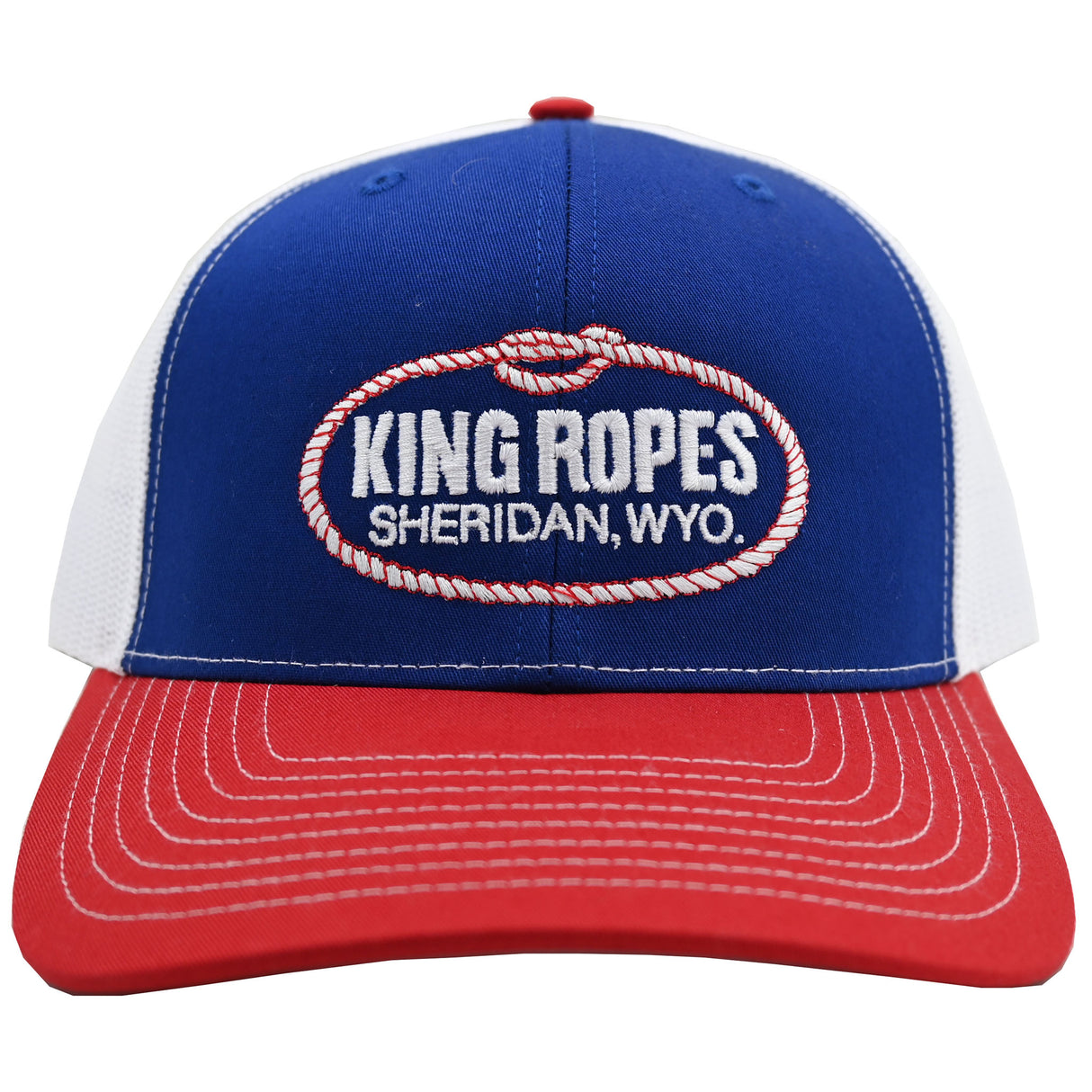 King Ropes Red, White and Blue Mesh Snapback Cap