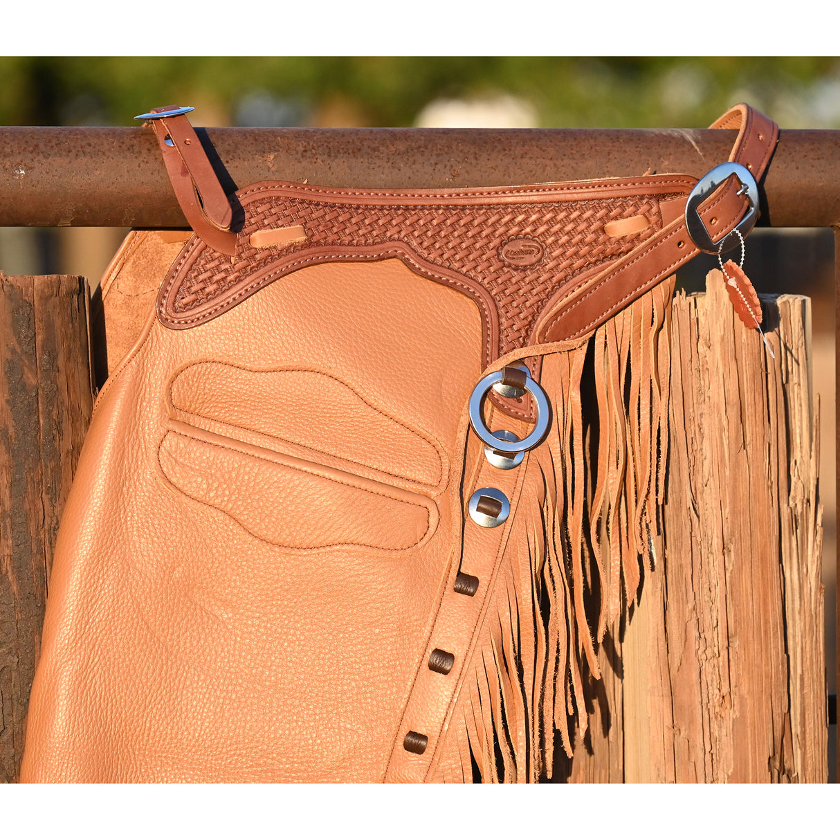 K Bar J Leather Co. Unisex Saddle Smoothout Versatility Chaps